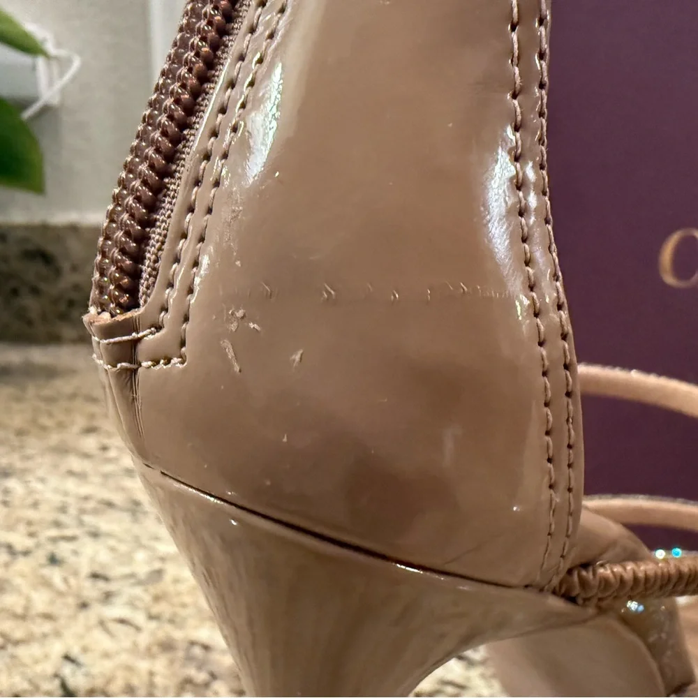 Carvela Caged Ankle Blush Jeweled Dress Sandal Size 41